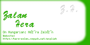 zalan hera business card